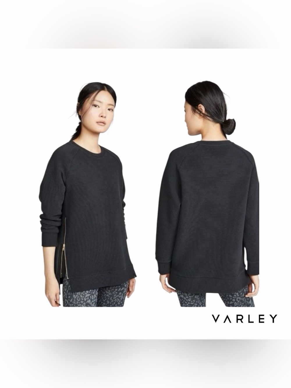 VARLEY Manning Side Zip Crewneck Sweatshirt